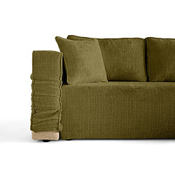 Avis Bestmobilier Housse en velours pour canapé - Topaze Vert Olive