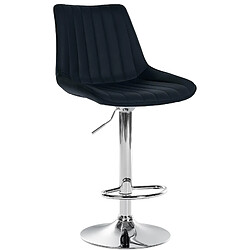 Decoshop26 Tabouret de bar réglable - Noir