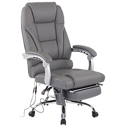 Decoshop26 Fauteuil de bureau massant - Gris