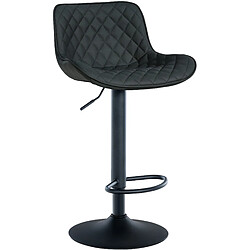 Decoshop26 tabouret de bar - Noir