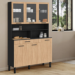 Idmarket MARKET Buffet Vitré CINA 120 cm