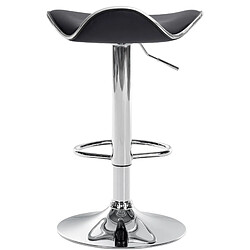 Decoshop26 Tabouret de bar réglable pivotant - Noir pas cher