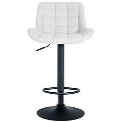 Decoshop26 Tabouret de bar - Blanc pas cher