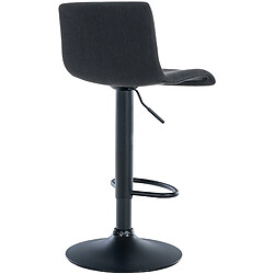 Decoshop26 Tabouret de bar tissu - Noir pas cher