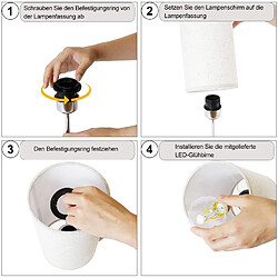 Zmh lampe de bureau vintage - Noir pas cher