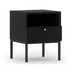 Bestmobilier Felicia - Table de Chevet - Noir