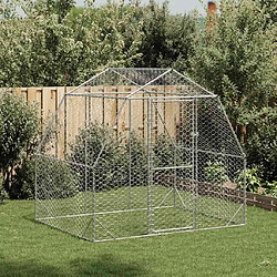vidaXL Poulailler 2,5x2x2,25 m acier galvanisé