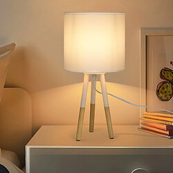 Avis Zmh Lampe à poser Seregon - Blanc et naturel