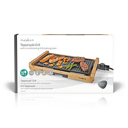 Grill de table - 6 personnes - 4 réglages de chaleur - fcbg100fbk43 - NEDIS pas cher