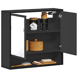 vidaXL Armoire à miroir de salle de bain Noir