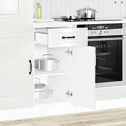 Avis vidaXL Armoire de cuisine Kalmar blanc brillant