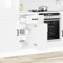 vidaXL Armoire de cuisine Kalmar blanc brillant Armoire de cuisine - Bois d'ingénierie - Dimensions 40 x 46 x 81,5 cm - Pieds réglables