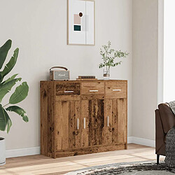Avis vidaXL Buffet vieux bois 91x28x75 cm bois d'ingénierie