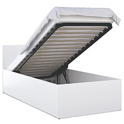 Kids Literie Lit coffre Panama 90x200 - Sommier inclus Blanc