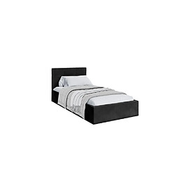 Kids Literie Lit coffre RINO 90 x 200 cm - Sommier inclus Noir
