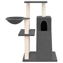 Helloshop26 Arbre à chat 82 cm Gris Fonçé