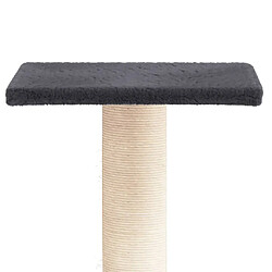 Helloshop26 Arbre à chat 38 cm - Gris foncé