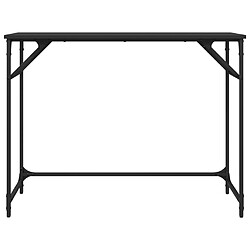 Helloshop26 Bureau industriel noir - 100 cm