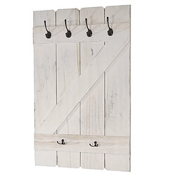 Decoshop26 Porte-manteau mural bois vieilli