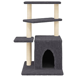 Helloshop26 Arbre à chat 83,5 cm Gris Fonçé