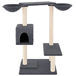 Helloshop26 Arbre à chat 82 cm Gris Fonçé
