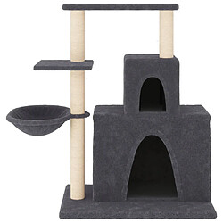 Helloshop26 Arbre à chat 83 cm - Gris foncé
