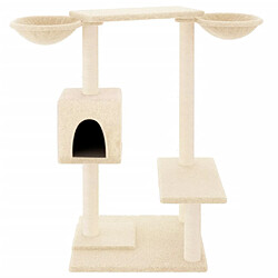 Arbre à chat Helloshop26 - 82 cm - Crème