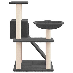 Helloshop26 Arbre à chat 82 cm Gris Fonçé