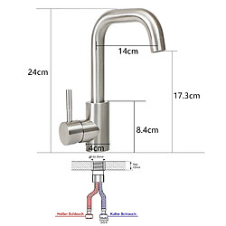 ZMH Mitigeur de lavabo Mitigeur de douche extractible pour salle de bains pas cher