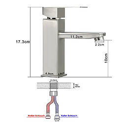 Acheter ZMH robinet de lavabo salle de bain haute pression barre de traction en acier inoxydable