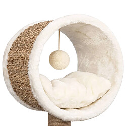 Avis Helloshop26 Arbre à chat et tunnel 56 cm - Beige