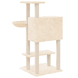 Acheter Helloshop26 Arbre à chat tour avec maison et panier 108,5 cm crème