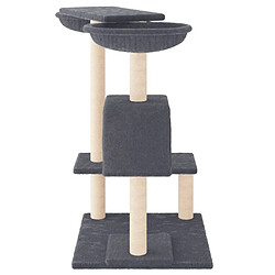Helloshop26 Arbre à chat 82 cm Gris Fonçé