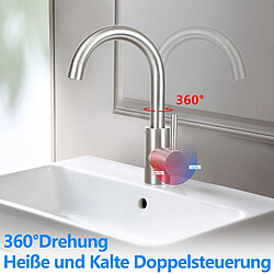Avis ZMH Mitigeur de lavabo Lavabo Mitigeur pivotant haute pression en acier inoxydable