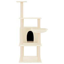 Arbre à chat Helloshop26 - 132 cm - Crème
