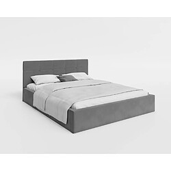 Kids Literie Lit coffre RINO 120 x 200 cm - Sommier inclus Gris foncé