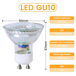 Autres Temps ZMH Ampoule LED GU10 - 5W Économie d'Énergie