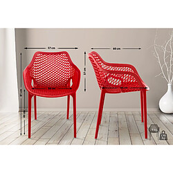 Lot de 2 chaises de jardin Air XL - Rouge