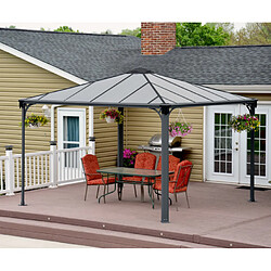 Gazébo tonnelle 13m² gris anthracite - 702780 - PALRAM