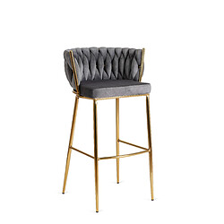 Vivaldi Hocker FLORES 2 - Gris Velours