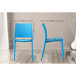 Lot de 2 chaises de jardin Meton - Bleu
