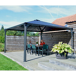 Gazébo tonnelle 18.4m² gris anthracite - 704044 - Palermo 4300 - PALRAM