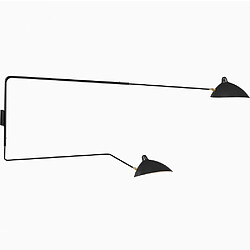 ICONIK INTERIOR Lampe de Bureau - Applique Murale - 2 Bras Noir - George Noir