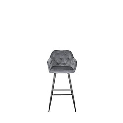 VIVALDI Hocker SALEM - Gris Velours