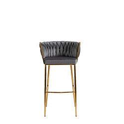 Vivaldi Hocker FLORES 2 - Gris Velours