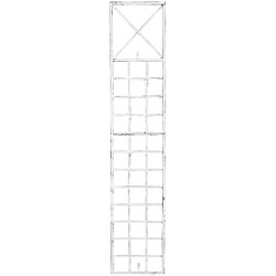 Decoshop26 Treillis Mural Décoration Jardin - Blanc Vieilli