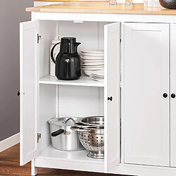 Acheter SoBuy KNL10-WN Îlot Central de Cuisine - Blanc