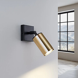 Sollux Spot Simple Noir/Doré GU10