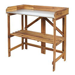 Decoshop26 Étagère support plantes - Marron