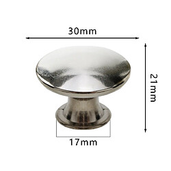 INF Boutons de meuble en zamak - Lot de 12